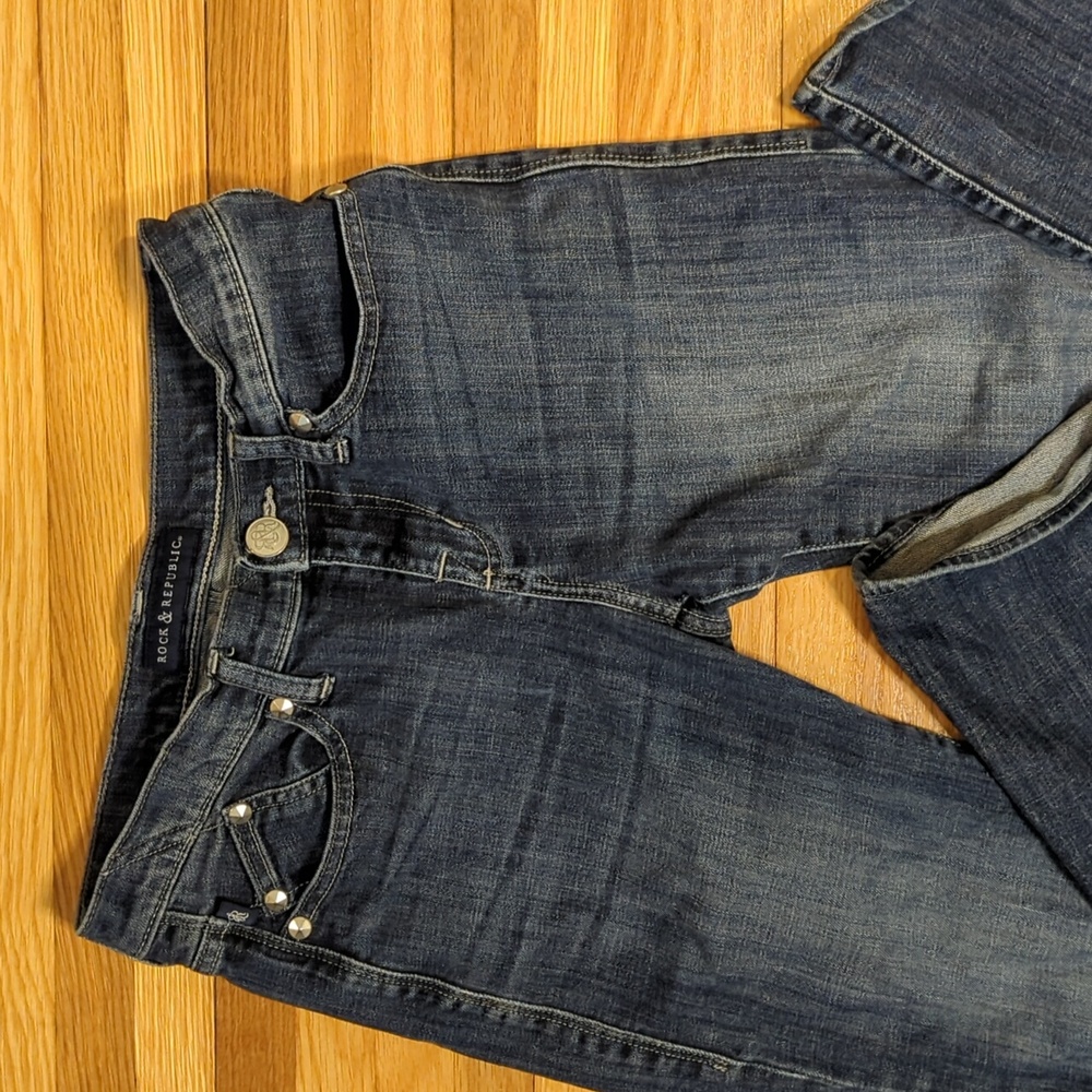 Rock and Republic Dark Wash Boot Cut Jeans - Picture 2 of 12